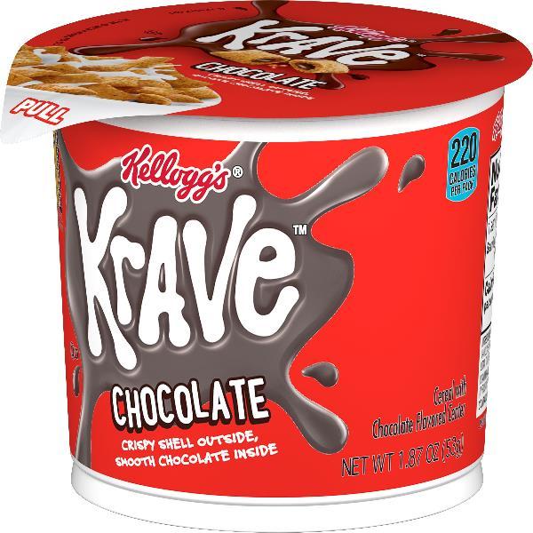 Kellogg's Krave Cereal Chocolate1.87 Ounce Size - 60 Per Case.