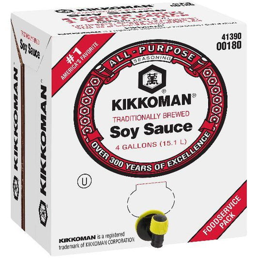 Kikkoman Gal Cubepack Soy Sauce 4 Gallon - 1 Per Case.