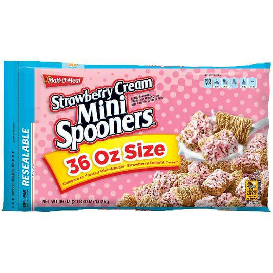 Strawberry Cream Mini Spooners 36 Ounce Size - 8 Per Case.