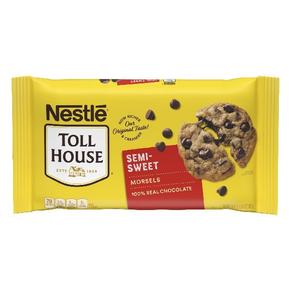 Nestle Toll House Semi Sweet Morsels Bags 24 Ounce Size - 12 Per Case.