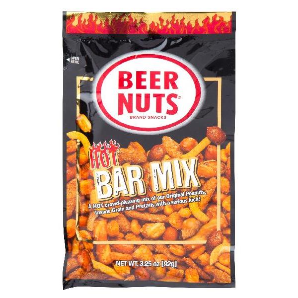 Beer Nuts Hot Bar Mix Vp Bag 3.25 Ounce Size - 48 Per Case.