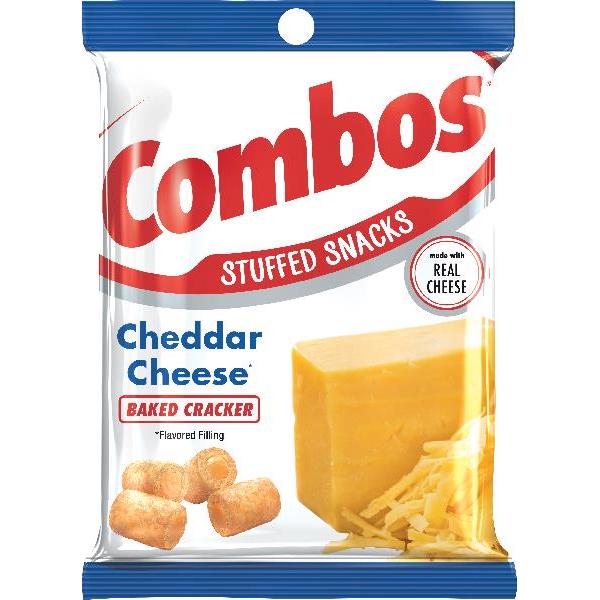 Combos Cheddar Cheese Cracker 6.3 Ounce Size - 12 Per Case.