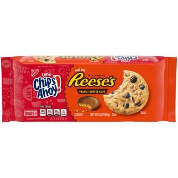 Chips Ahoy Cookies Chewy Chocolate Chip Withreese's Peanut Butter Cups Z 9.5 Ounce Size - 12 Per Case.