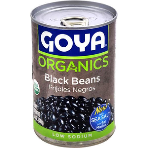 Goya Organics Black Beans 15.5 Ounce Size - 24 Per Case.