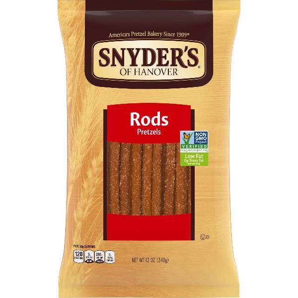 Snyder's Of Hanover Pretzel Rods Bag 12 Ounce Size - 12 Per Case.