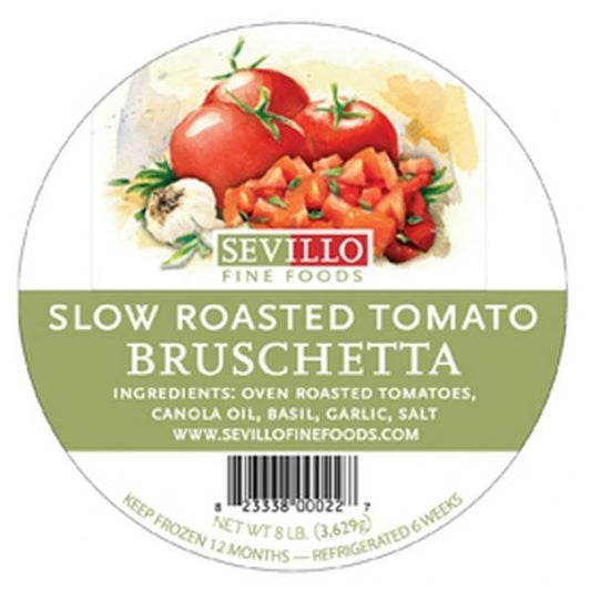 Sevillo Fine Foods Frozen Vegetable Slow Rstd Tomato Bruschetta Topping 8 Pound Each - 1 Per Case.