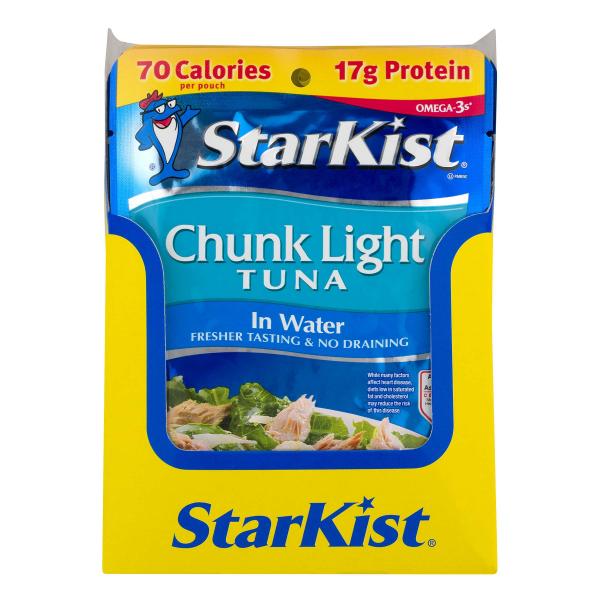 Starkist Lite Tuna Chunk Water Pouch 2.6 Ounce Size - 24 Per Case.