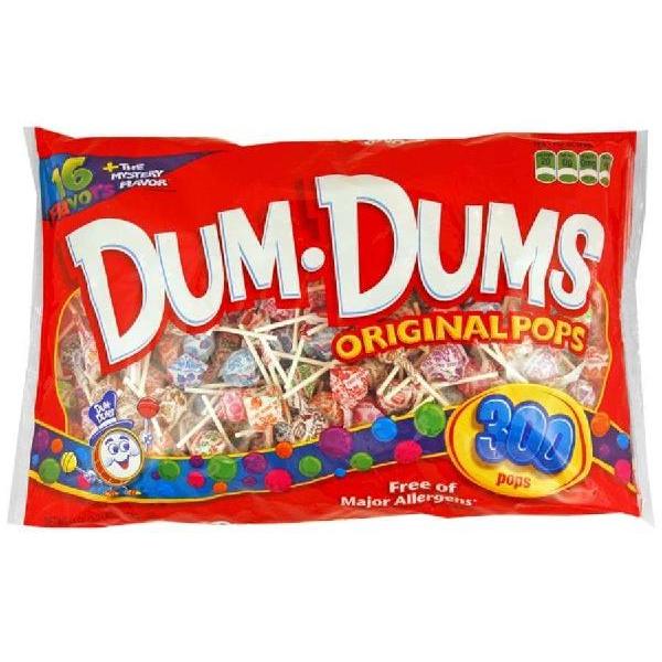 Dum Dum Pops Assortment Mystery300 Count Packs - 8 Per Case.