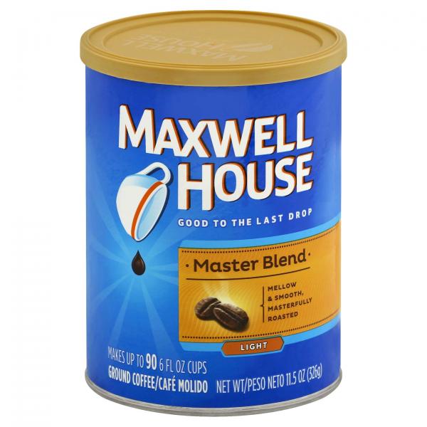 Maxwell House Master Blend Ground Coffee, 11.5 Ounce Size - 6 Per Case.