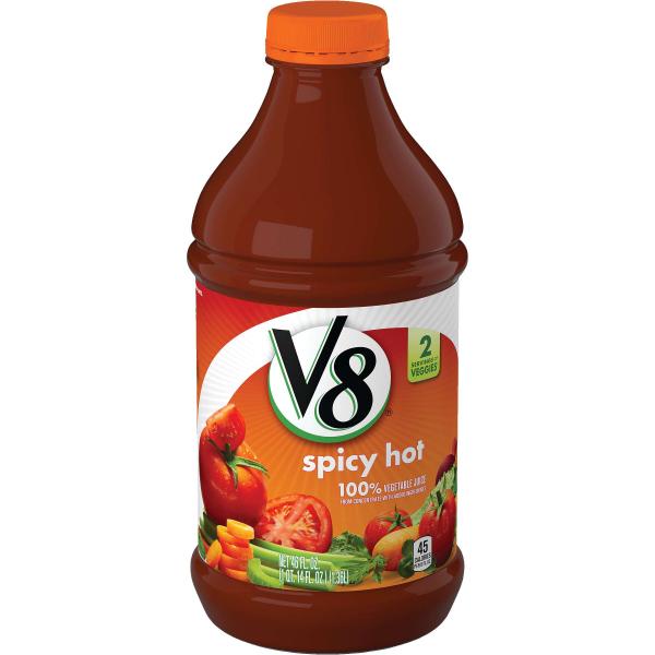 V8 Vegetable Juice Spicy Hot 46 Fluid Ounce - 6 Per Case.