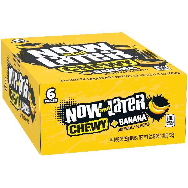 Now & Later Soft Banana Changemaker 0.93 Ounce Size - 288 Per Case.