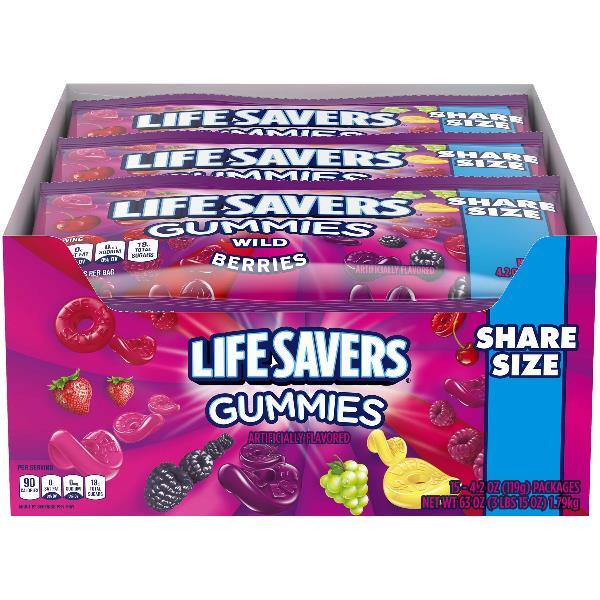Life Savers Gummies Wild Berry Share SizeCs 4.2 Ounce Size - 90 Per Case.