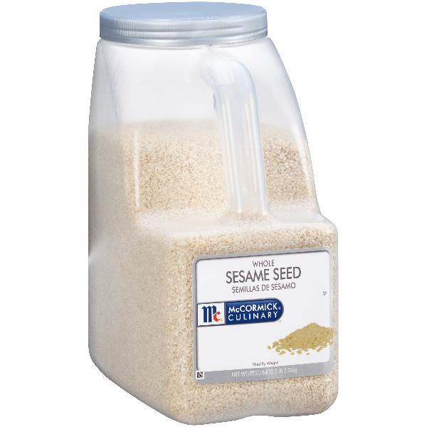 Mccormick Culinary White Sesame Seeds 5 Pound Each - 3 Per Case.