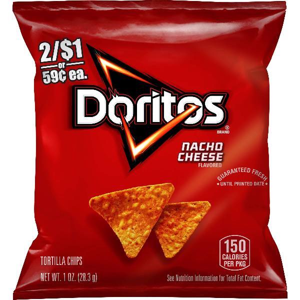 Doritos Nacho Cheese 1 Ounce Size - 104 Per Case.