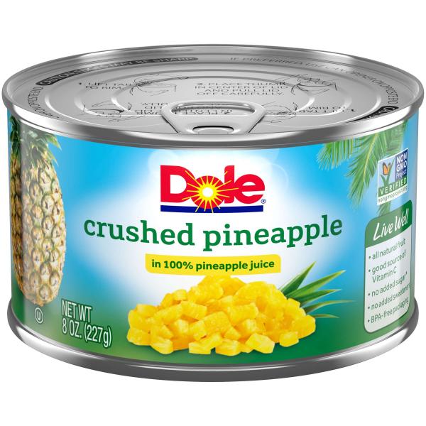 Pineapple Crushed In Juice 8 Ounce Size - 12 Per Case.