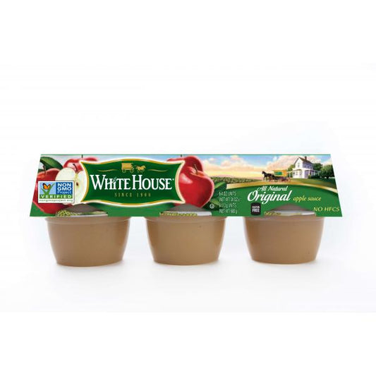 White House Regular Applesauce In Cups 4 Ounce Size - 72 Per Case.