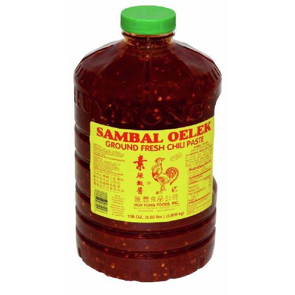 Huy Fong Ground Fresh Chili Sambal Oelek, 1 Gallon - 3 Per Case.