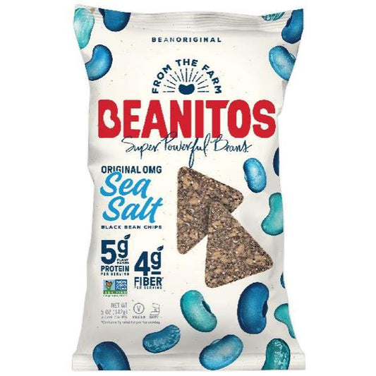 Beanitos Classic Bean Chips Original Omg Sea Salt Black Bean 1 Each - 6 Per Case.