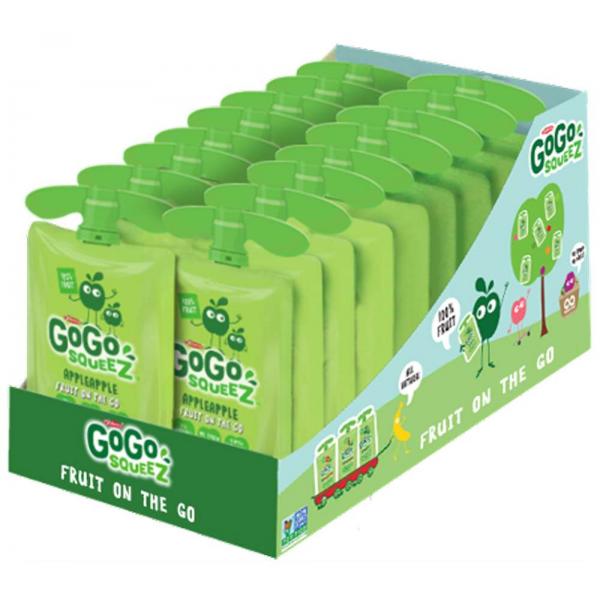 Gogosqueez Apple Apple Xxg Tray 3.2 Ounce Size - 18 Per Case.