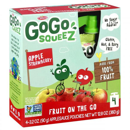 Gogo Apple Strawberry 4 Each - 12 Per Case.