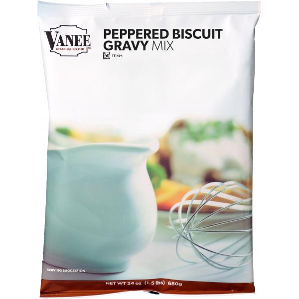 Peppered Biscuit Gravy Mix 24 Ounce Size - 6 Per Case.