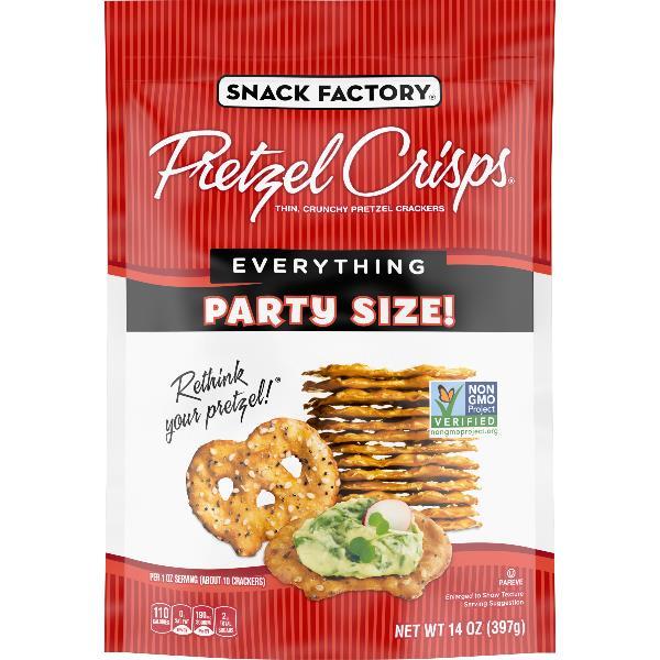 Pretzel Crisps Everything 14 Ounce Size - 12 Per Case.