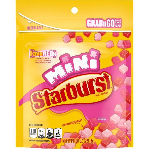 Starburst Minis Fave Reds 8 Ounce Size - 8 Per Case.