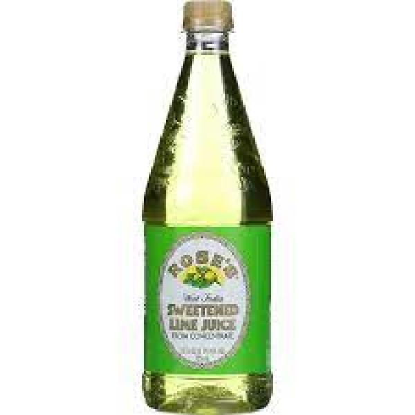 Roses Lime Juice Pet 25 Fluid Ounce - 12 Per Case.