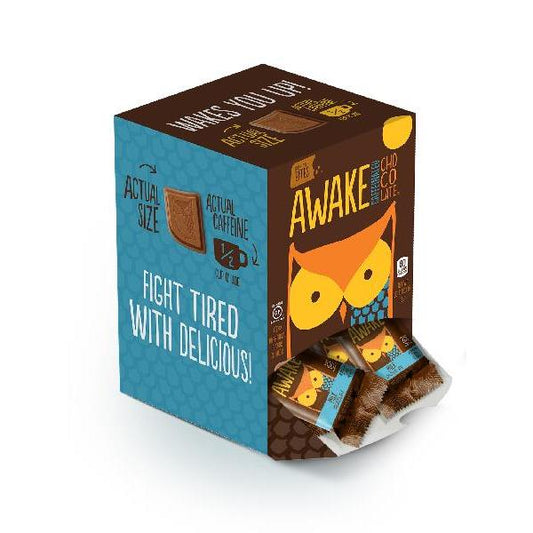 Caffeinated Chocolate Bites Singles 0.53 Ounce Size - 300 Per Case.