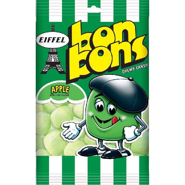Eiffel Bonbons Chewy Candy Apple Peg Bag 4 Ounce Size - 12 Per Case.