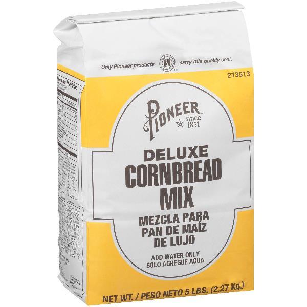 Pioneer Deluxe Corn Bread Mix 5 Pound Each - 6 Per Case.