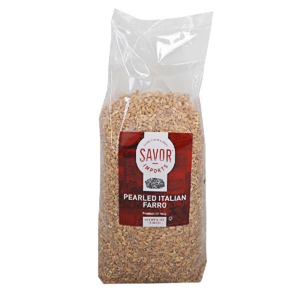 Savor Imports Pearled Italian Farro 3 Pound Each - 4 Per Case.