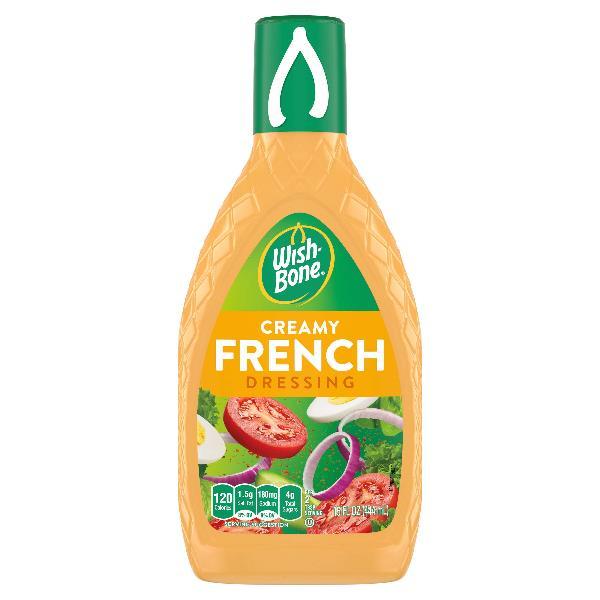 Wish Bone Creamy French Dressing Bottles 8 Fluid Ounce - 12 Per Case.