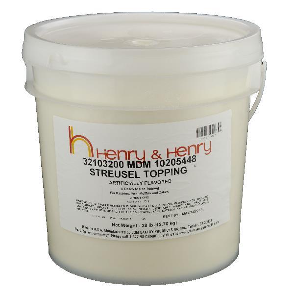 Streusel Topping Partially Hydrogenated Oilfree 28 Pound Each - 1 Per Case.