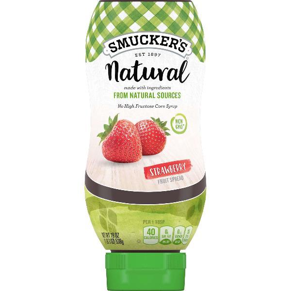 Smucker Natural Strawberry Squeeze Spread 19 Ounce Size - 12 Per Case.