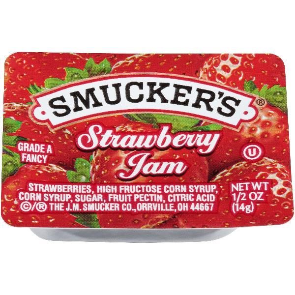 Smucker Strawberry Jam Plastic 0.5 Ounce Size - 6.25 Pound Per Case.