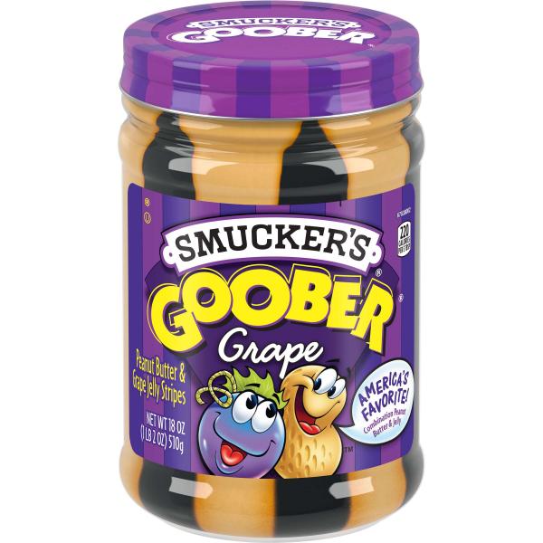 Smucker Goober Grape 18 Ounce Size - 12 Per Case.