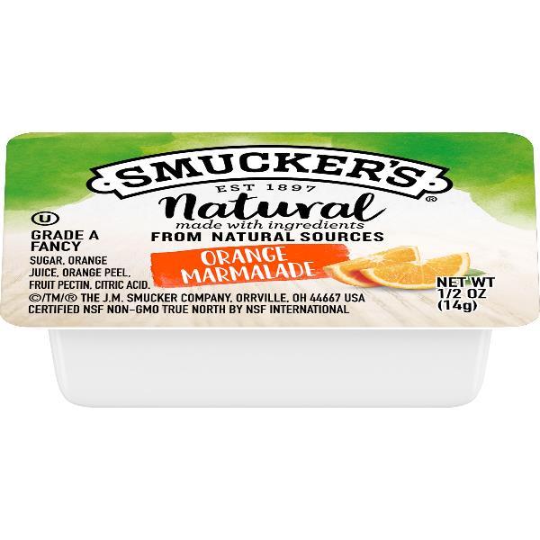 Smucker Natural Natural Orange Marmalade Jam 0.5 Ounce Size - 6.25 Pound Per Case.