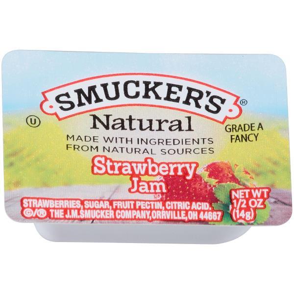 Sm Nat Strawberry Jam 0.5 Ounce Size - 6.25 Pound Per Case.