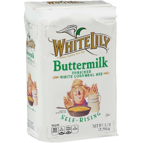 White Lily Self Rising Buttermilk Cornmeal 5 Pound Each - 8 Per Case.