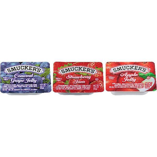 Smucker Assortment Plastic 0.5 Ounce Size - 6.25 Pound Per Case.