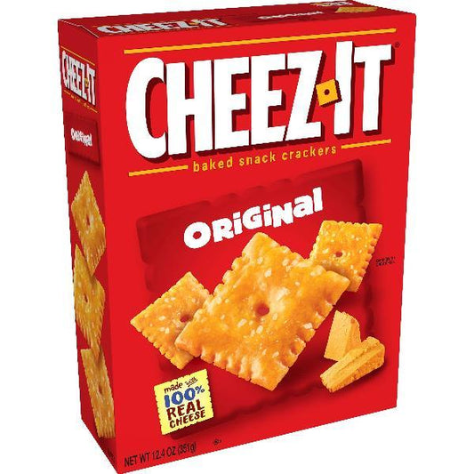 Kellogg's Cheez-It Original Crackers, 12.4 Ounces- 12 Per Case.