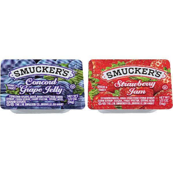 Smucker Assortment Plastic 0.5 Ounce Size - 6.25 Pound Per Case.