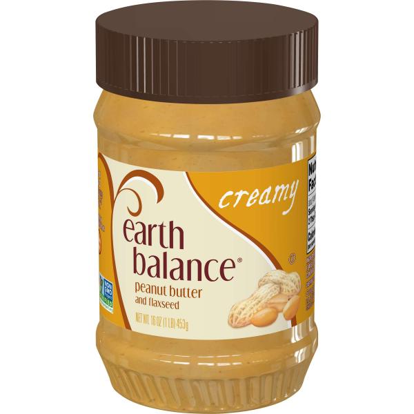 Earth Balance Creamy Peanut Butter 16 Ounce Size - 12 Per Case.