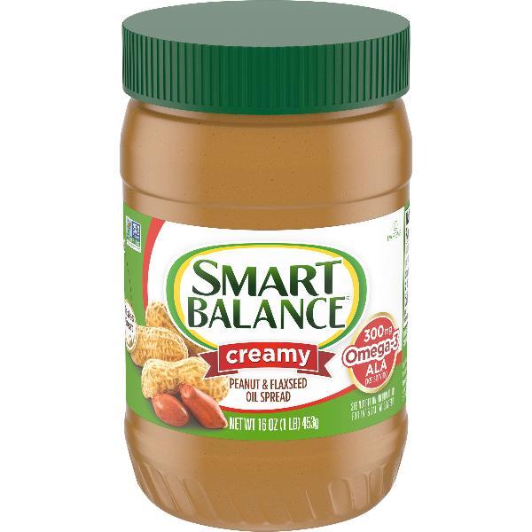 Smart Balance Rich Roast Creamy Peanut Butter 16 Ounce Size - 12 Per Case.