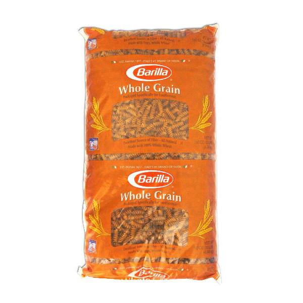 Rotini Whole Grain Barilla Packusa 160 Ounce Size - 2 Per Case.