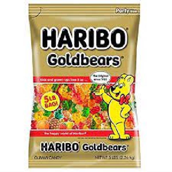 Haribo Confectionery Gold Bears Bulk 5 Pound Each - 6 Per Case.