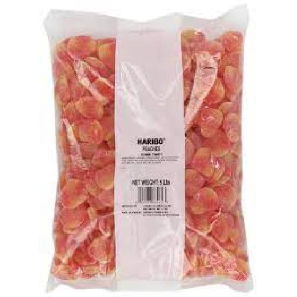 Haribo Confectionery Peaches Bulk 5 Pound Each - 6 Per Case.