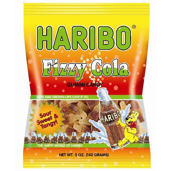 Haribo Confectionery Fizzy Cola 5 Ounce Size - 12 Per Case.