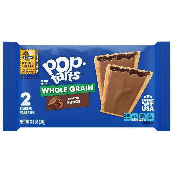 Kellogg's Pop Tarts Whole Grain Frosted Chocolate Fudge 3.4 Ounce Size - 72 Per Case.